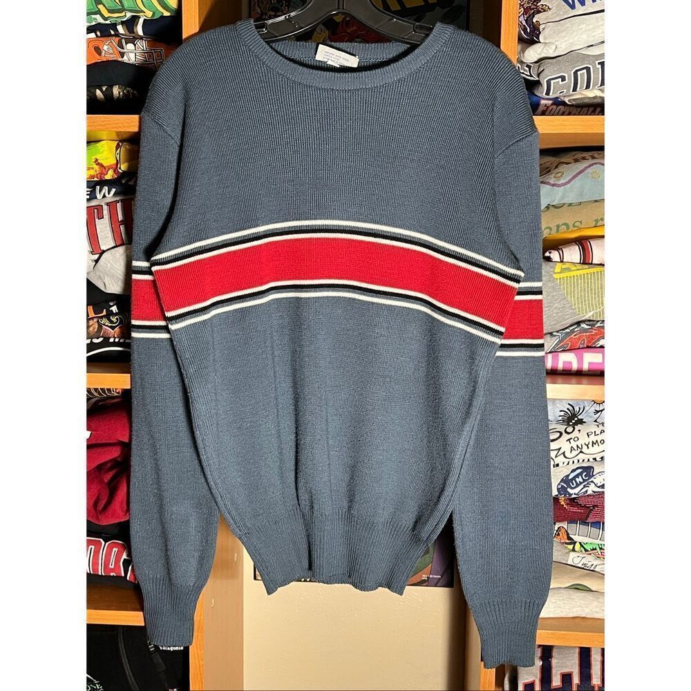 Vintage 90s Meister Striped Acrylic Sweater